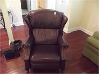 Dark Brown Leather Reclining Chair