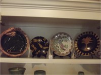 4 Decorative Plates w/Stands