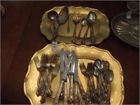 Silver Plate Set w/Serving Pieces