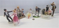 Five Avon collectible ceramic figurines (John