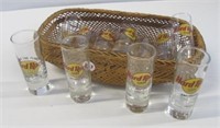 (11) Different Hard Rock Café shooter glasses and