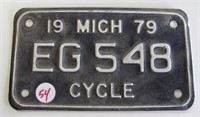 1979 Michigan motorcycle license plate.
