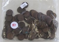 Large lot of wheat pennies. Dates 1909, 1910,