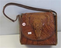 Antique alligator skin purse/handbag. Note: Shows