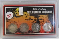 20th Century Silver quarter collection: 1893