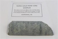 Ropes gold mine core sample Ishpeming, MI