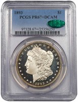 $1 1893 PCGS PR67+ DCAM CAC