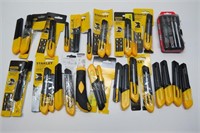 (22) "Stanley" Quickpoint Snap-Off Blade Knives...
