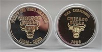 Chicago Bulls Championship Silver Coin Set