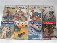 (8) "Field & Stream" Magazines from 1930's & '40's