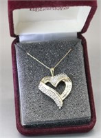 JBW 10K & Diamond Open Heart Pendant Necklace