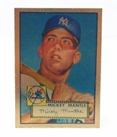 TOPPS Mickey Mantle Ltd Edition Gold Coated Card