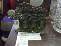 16 Green Indiana Glasses