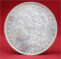 1897-P Morgan Silver Dollar Coin BU