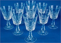 Lot of 9 Waterford Kenmare Pattern Water Goblets