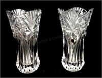 Pair Lead Crystal D' Arques Vases