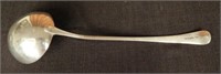 Hall marked silver George III soup ladle