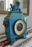 French Chinoiserie mantle clock