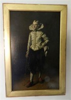 FERDINAND ROYBET, Young gentleman, oil on panel, signed, height 15" X width 10"