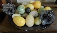 Antique egg and fruit collection