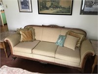 Vintage French Style Upholstered Sofa