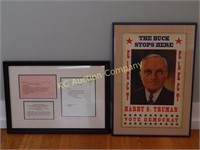 Harry S Truman Framed Pieces