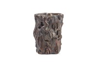 CHINESE AGARWOOD CARVED BRUSHPOT