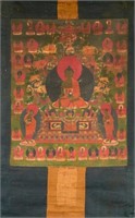 17TH C. TIBETAN THANGKA OF A MEDICINE BUDDHA