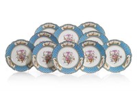 SET OF SEVRES STYLE CABINET PLATES