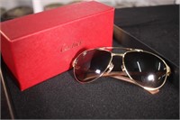 Cartier Santos-Dumont Carbon Fiber Wood Sunglasses