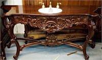 Mahogany Vanity, Sherle Wagner (attr)