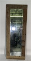 Primitive Rustic Oak Antique Mirror