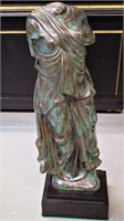 Patinated Bronze Statue on Bronze Base