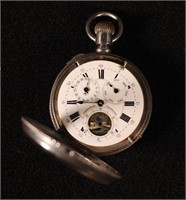 Continental Watch Co. Pocket Watch .800 Silver
