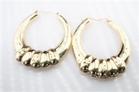 YG Hoop Earrings Cut & Large