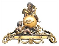 Gilt Bronze Centerpiece with Cherubim