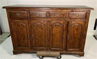 Continental Teak Sideboard Server, late 19th C