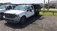 2002 Ford F350 Super Duty Flatbed Truck,