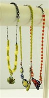 (3) VINTAGE INSPIRED BEADED COSTUME NECKLACES - BE