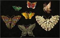 (7) COSTUME BUTTERFLY PINS
