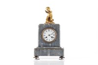 FRENCH GREY MARBLE DESK CLOCK