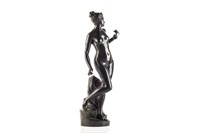 FRENCH PATINATED BRONZE NUDE SCULPTURE