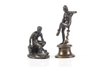 TWO SMALL NUDE GREEK BRONZES