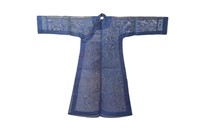 CHINESE BLUE GAUZE MAN'S CHANGFU ROBE