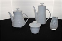 Bavaria China Winterling Coffee Set & Glass Vase