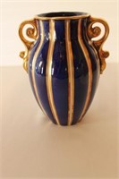 Wade Cobalt Blue & Gold Vase