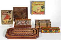 ASSORTED ANTIQUE AND VINTAGE GAMES AND TOYS,