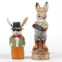 GERMAN ANTHROPOMORPHIZED RABBIT CANDY CONTAINERS,