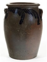 VIRGINIA DECORATED STONEWARE JAR, salt-glazed,