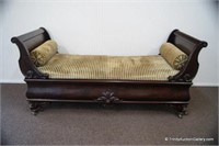 Victorian Mahogany Day Bed - Fainting Couch